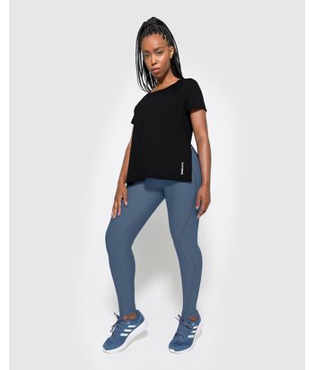 Calça Legging Feminina Estampa Lateral Em Malha Com Proteção UV50+ - ENFIM