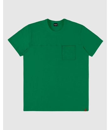 Camiseta Masculina Regular Bolso Peitoral Em Malha Flamê - ENFIM