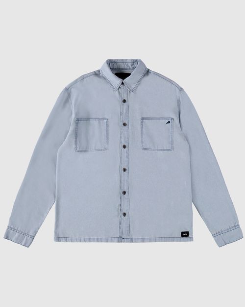 Camisa Masculina Com Bolso Frontal Em Jeans Leve Soft - ENFIM