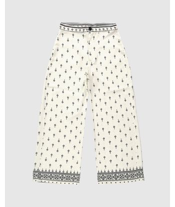 Calça Wide Leg Feminina Estampada Em Viscose - ENFIM