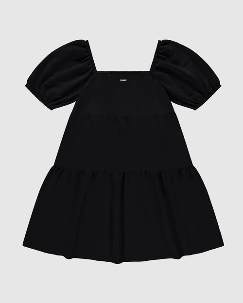 Vestido Feminino Marias Manga Bufante Em Viscolinho Texturizado - ENFIM