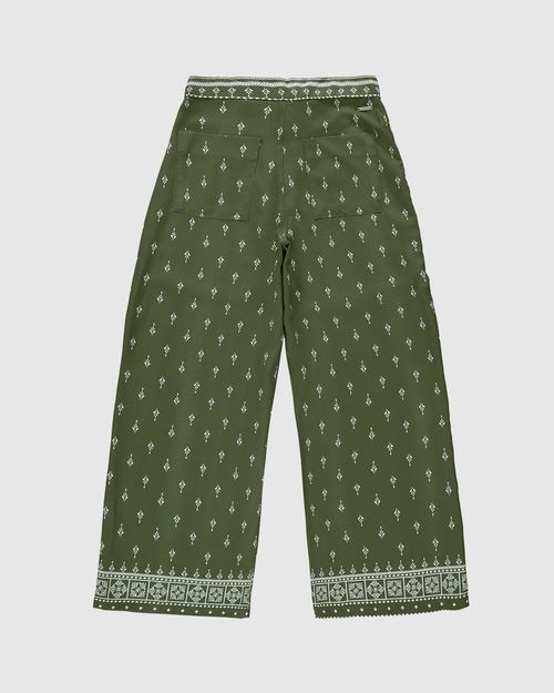 Calça Wide Leg Feminina Estampada Em Viscose - ENFIM