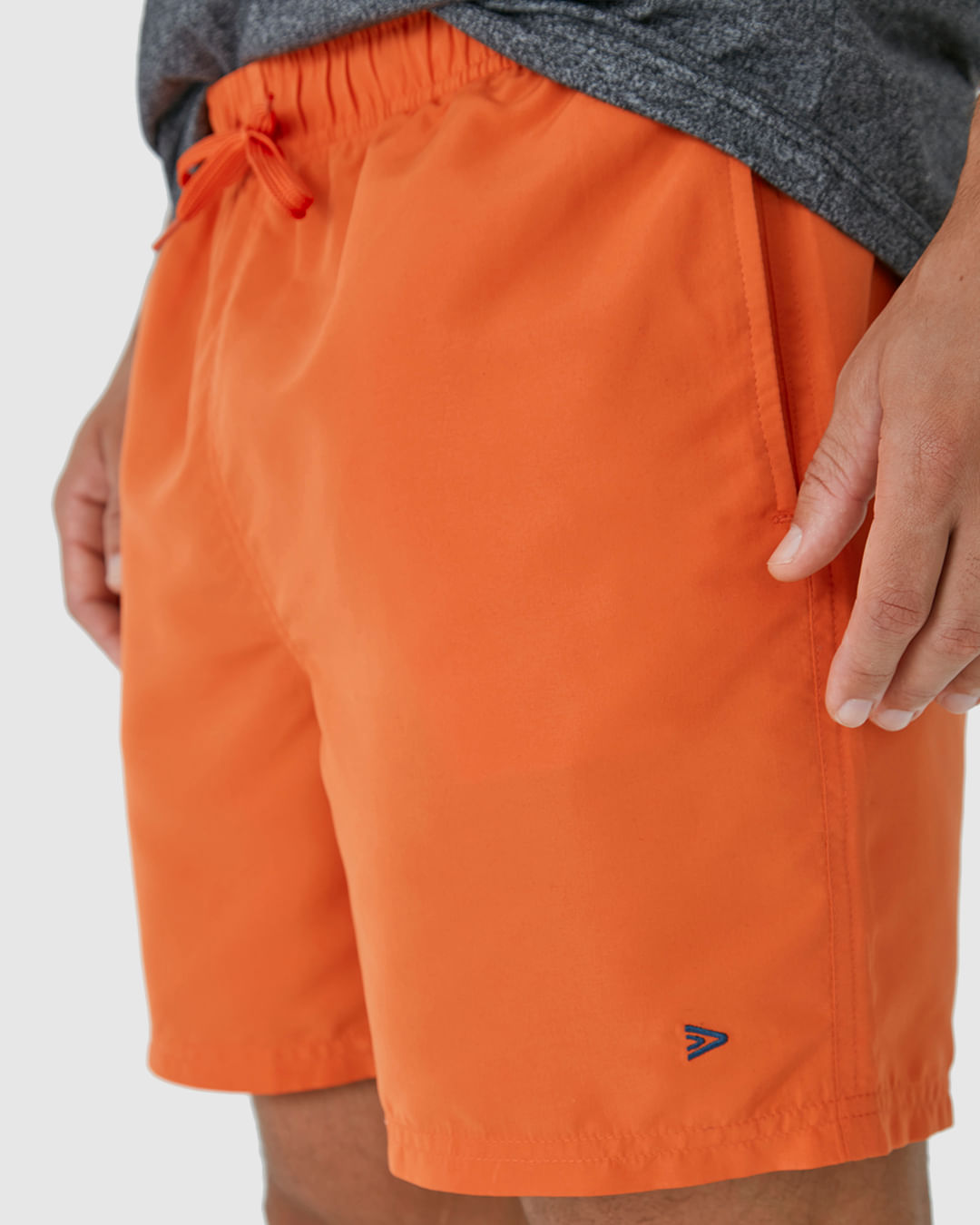Shorts Masculino Cós Com Cadarço Funcional Em Tafetá LARANJA - Malwee