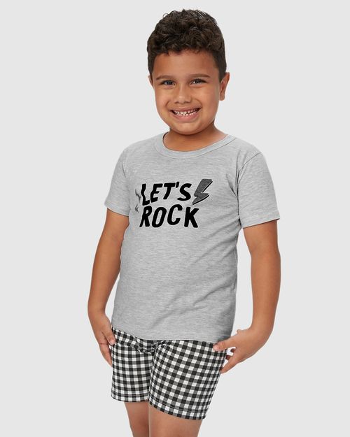 Pijama Infantil Menino Let's Rock Em Algodão Malwee Kids