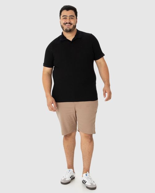 Bermuda Masculina Plus Size Slim Em Sarja Com Elastano