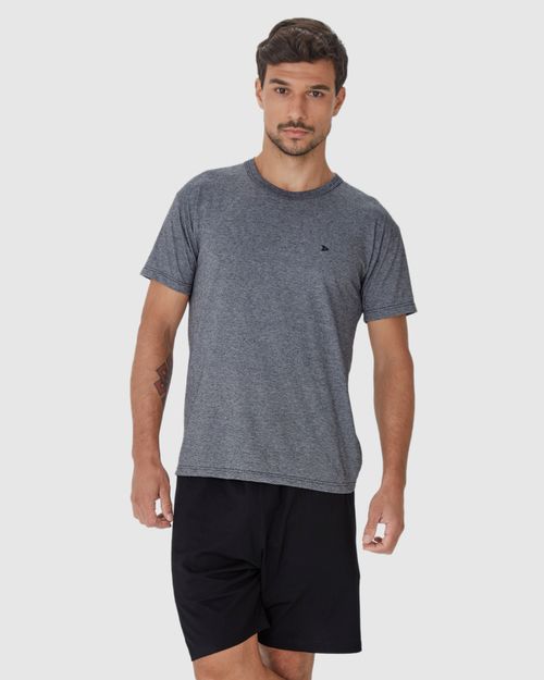 Pijama Masculino Camiseta Decote Redondo Em Malha Fio A Fio