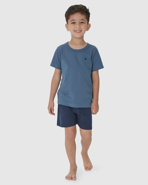 Pijama Infantil Menino Camiseta Manga Curta Em Algodão Malwee Kids