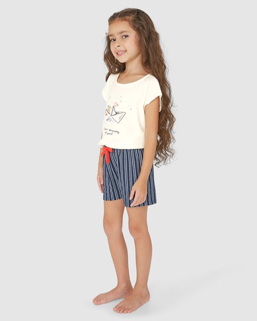 Pijama Infantil Menina Let Your Dreams Set Sail Em Algodão Malwee Kids