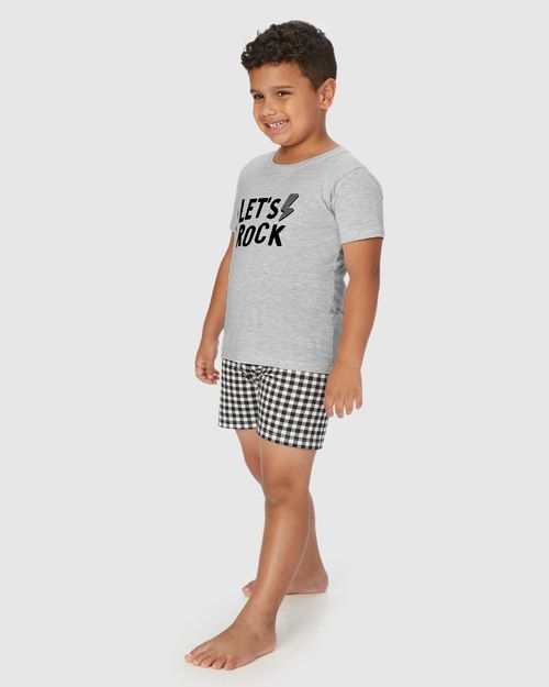 Pijama Infantil Menino Let's Rock Em Algodão Malwee Kids