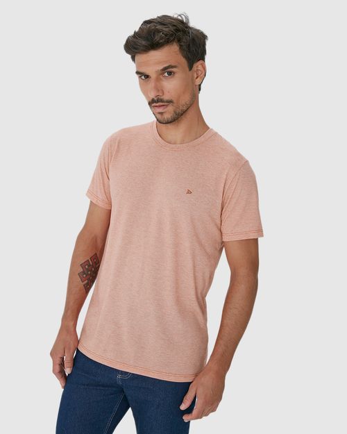 Camiseta Básica Masculina Manga Curta Em Malha Fio A Fio