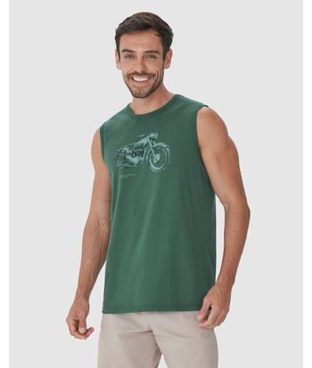 Regata Masculina Alça Larga A Classic Never Goes Out Of Style Em Algodão