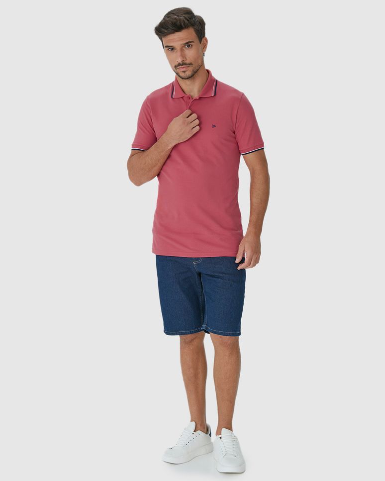 Camisa Polo Básica Masculina Em Piquet Premium