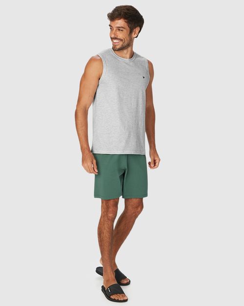 Pijama Masculino Regata Alça Larga Em Algodão