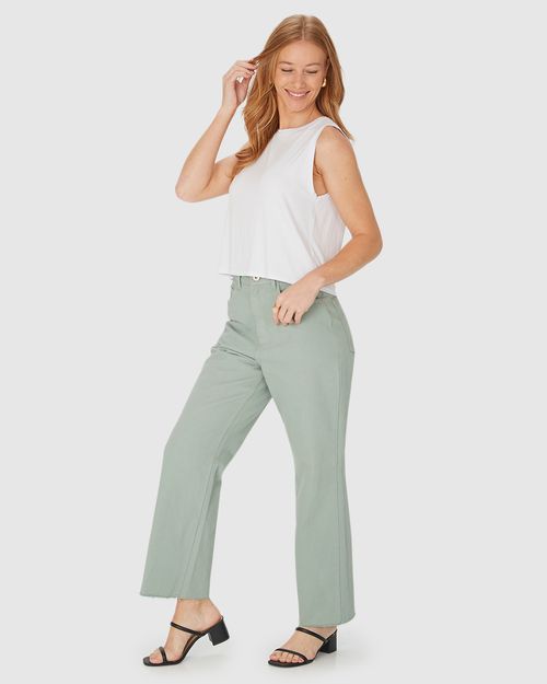 Regata Básica Feminina Long Cropped Em Viscose Stretch
