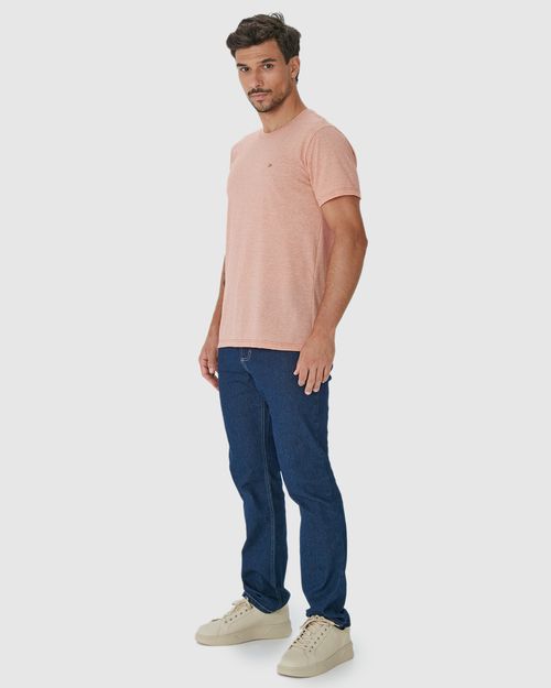 Camiseta Básica Masculina Manga Curta Em Malha Fio A Fio