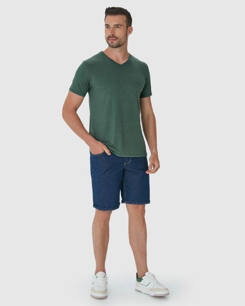 Camiseta Movimento Masculina Decote V Em Malha Anti Odor