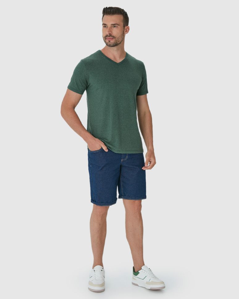 Camiseta Movimento Masculina Decote V Em Malha Anti Odor