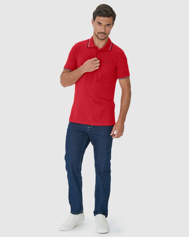 Camisa Polo Básica Masculina Em Piquet Premium