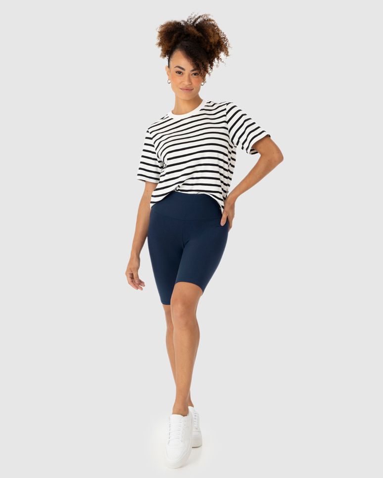 Bermuda Básica Feminina Cintura Alta Em Supplex®