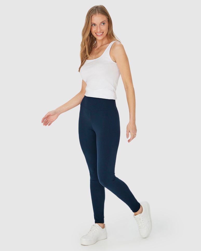 Calça Legging Básica Feminina Em Malha Supplex®