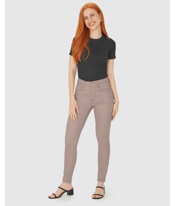 Calça Skinny Feminina Cintura Média Em Flex Jeans