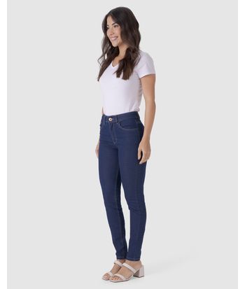 Calça Feminina Skinny Cintura Média Em Flex Jeans