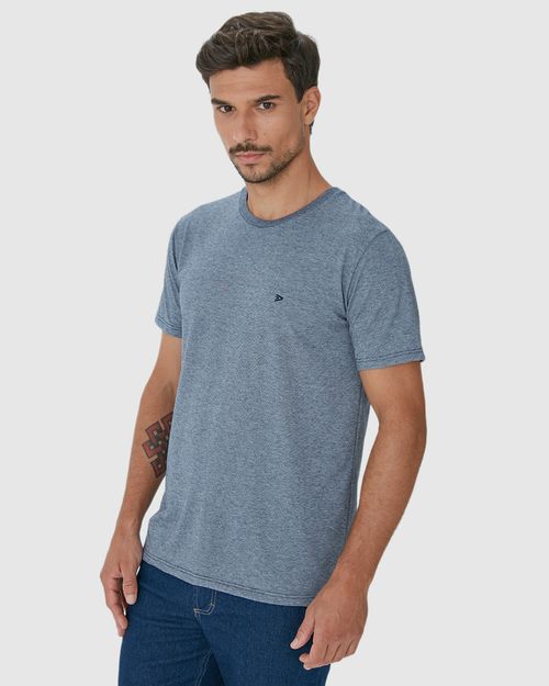 Camiseta Básica Masculina Manga Curta Em Malha Fio A Fio