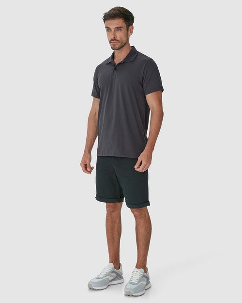 Camisa Polo Básica Masculina Peitilho Frontal Em Algodão