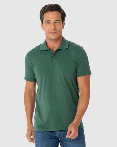 Camisa Polo Básica Masculina Peitilho Frontal Em Algodão