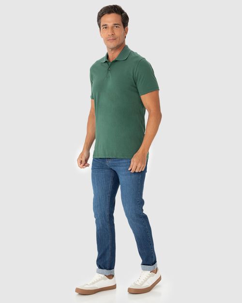 Camisa Polo Básica Masculina Peitilho Frontal Em Algodão