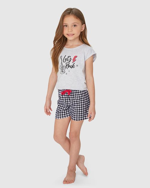 Pijama Infantil Menina Let's Rock Em Algodão Malwee Kids