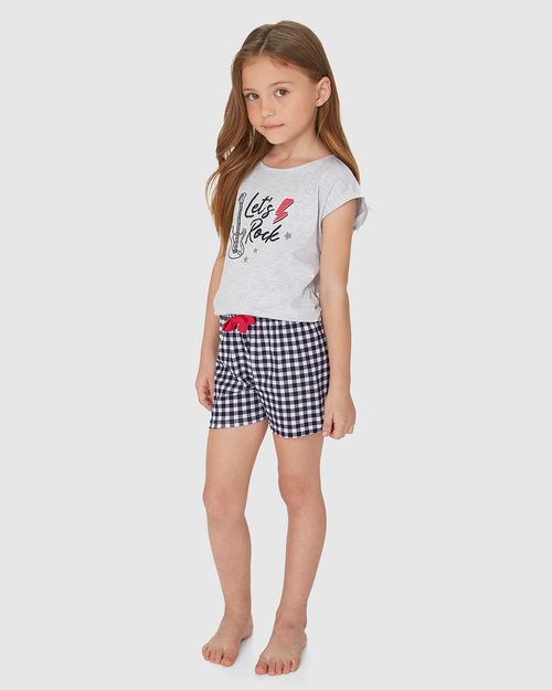 Pijama Infantil Menina Let's Rock Em Algodão Malwee Kids