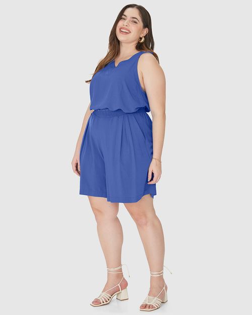 Regata Feminina Plus Size Evasê Decote V Em Viscolinho