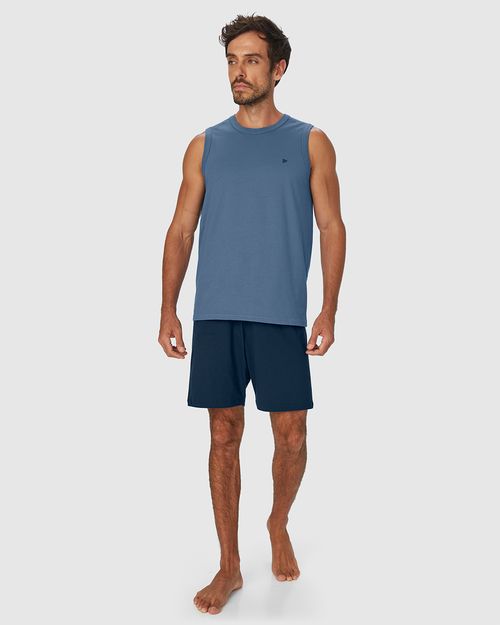 Pijama Masculino Regata Alça Larga Em Algodão