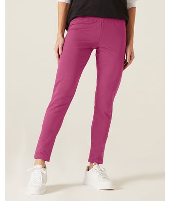 Calça Legging Básica Feminina Em Moletom Stretch Flanelado