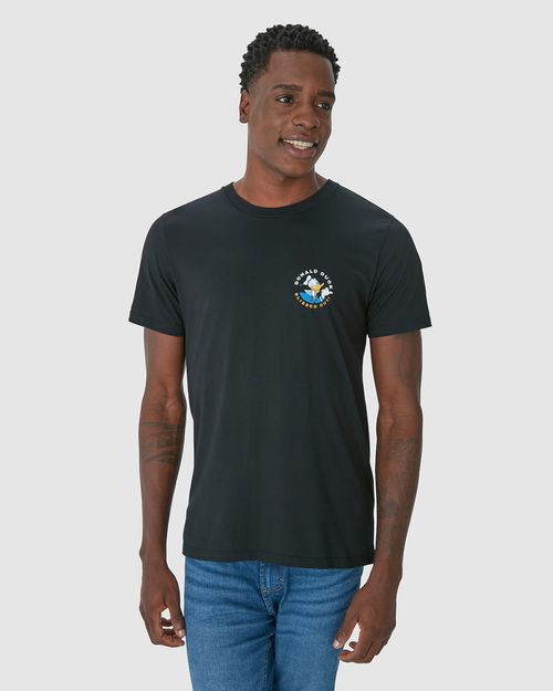 Camiseta Masculina Pato Donald Estampa Frente E Costas Em Algodão