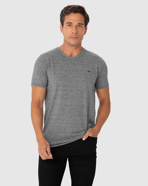 Camiseta Básica Masculina Decote Redondo Malha Rajada Anti Odor