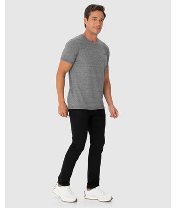 Camiseta Básica Masculina Decote Redondo Malha Rajada Anti Odor