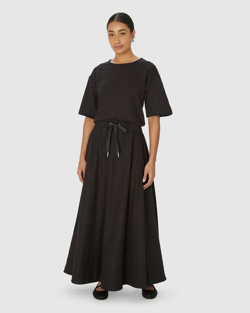 Saia Midi Feminina Evasê Bolso Lateral - Abrace O Futuro