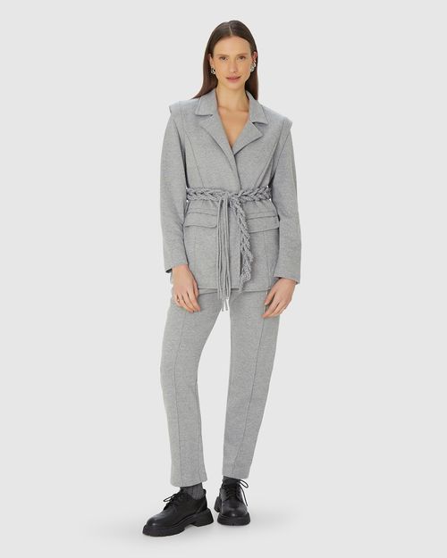 Blazer Feminino Com Cinto Macramê - Abrace O Futuro