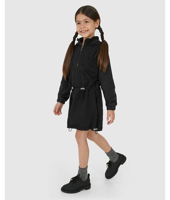 Vestido Infantil Com Manga Removível Moletom - Abrace O Futuro Malwee Kids