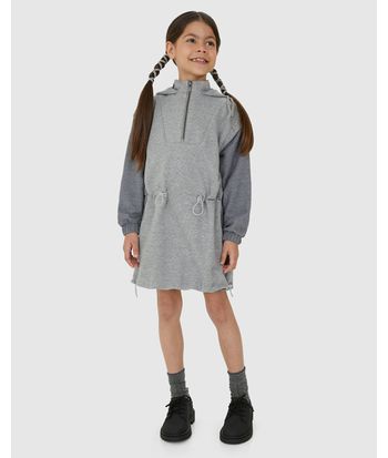Vestido Infantil Com Manga Removível Moletom - Abrace O Futuro Malwee Kids