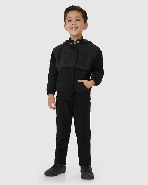 Jaqueta Infantil Bomber Com Manga Removível Moletom - Abrace O Futuro