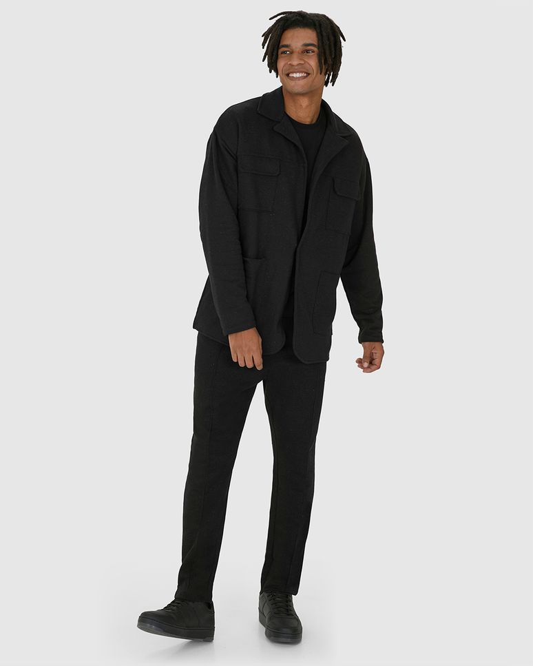 Blazer Masculino Lapela Frontal Moletom - Abrace O Futuro