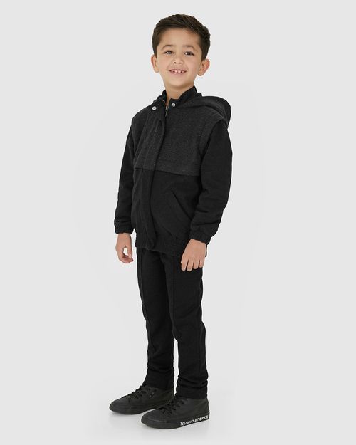 Jaqueta Infantil Bomber Com Manga Removível Moletom - Abrace O Futuro