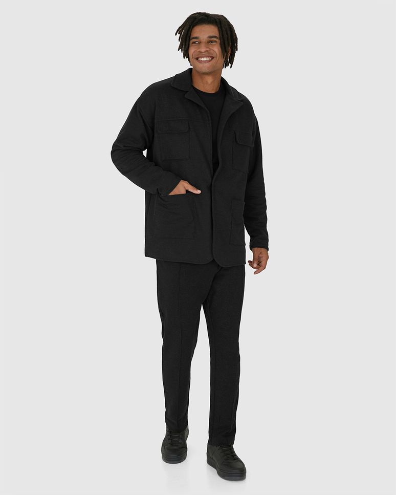 Blazer Masculino Lapela Frontal Moletom - Abrace O Futuro