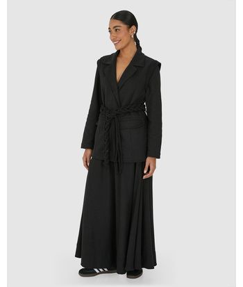 Blazer Feminino Com Cinto Macramê - Abrace O Futuro