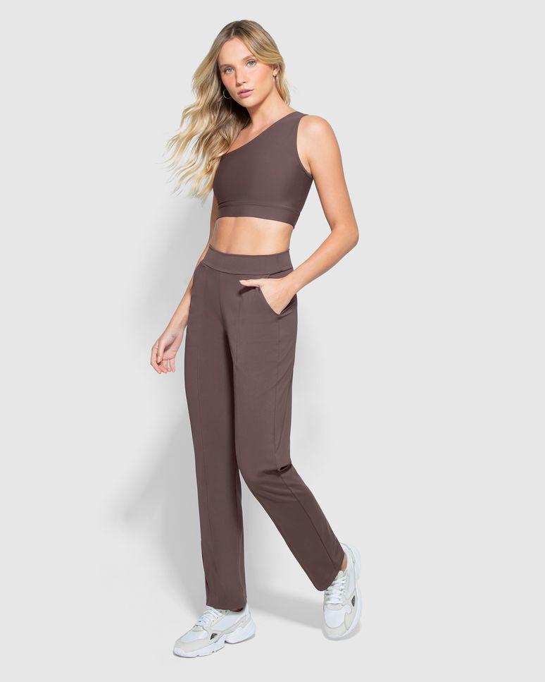 Top Strappy Esportivo Alça Assimétrica Em Malha Dry E Proteção UV50+ - ENFIM