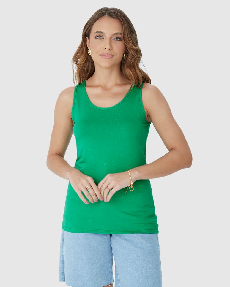 Regata Básica Feminina Decote U Em Viscose Botonê