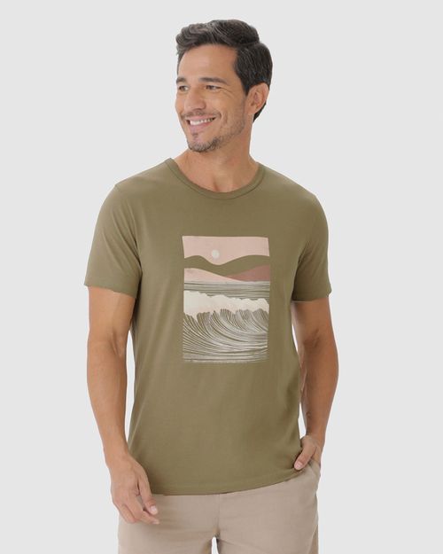 Camiseta Masculina Manga Curta Motor Cycle Em Algodão